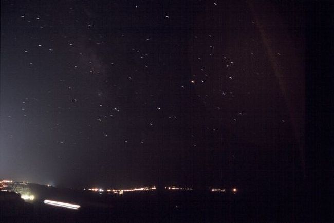 部屋から空を見ると、さそり座が。天の川も綺麗に見えました。