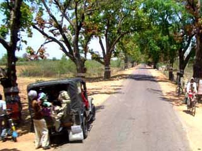 <br /><br />アグラへの道･･･と言いながら<br /><br />バスの最後尾に陣取って、去り行く風景を撮ってるわけです。