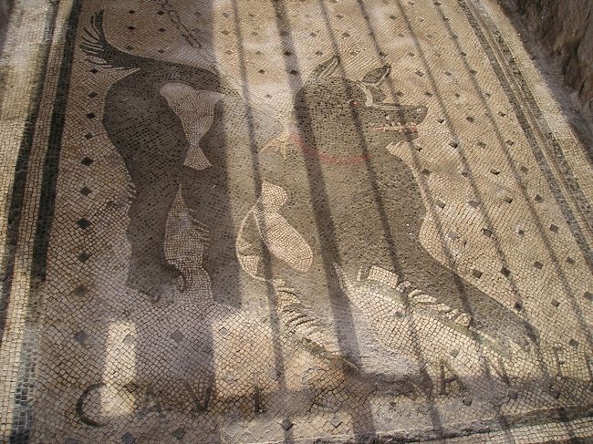 悲劇詩人の家の番犬のモザイク