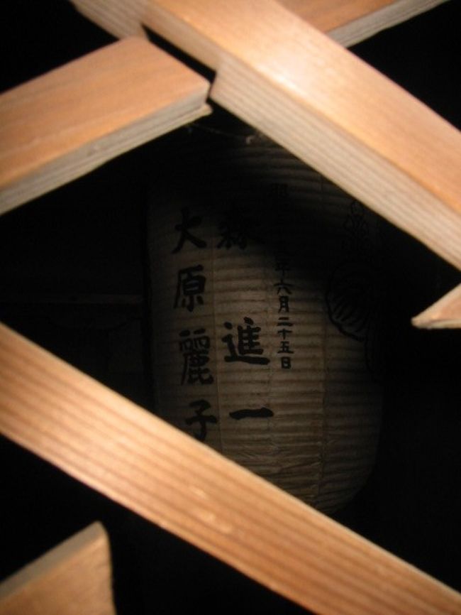 森進一・大原麗子元夫妻が献納した提灯が飾ってある。