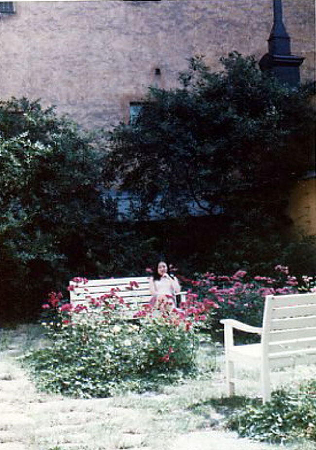 ３ヶ月間滞在したアパートの中庭<br />