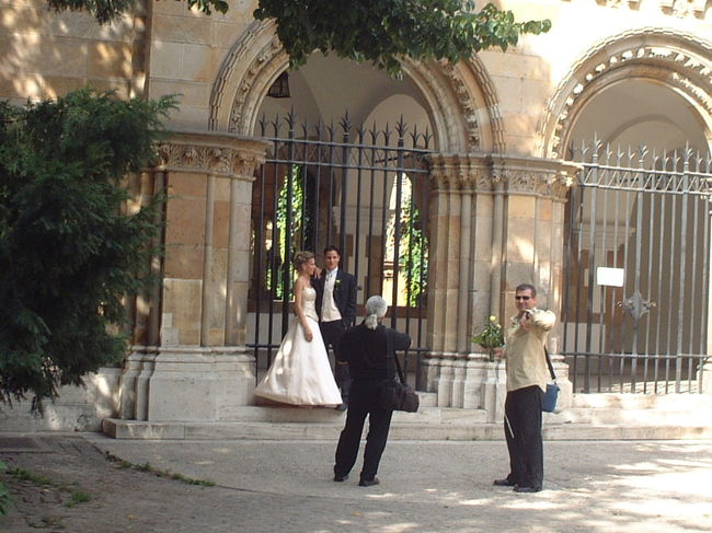 市民公園は結婚写真の撮影スポットのようです。数組の新郎新婦を見かけました。