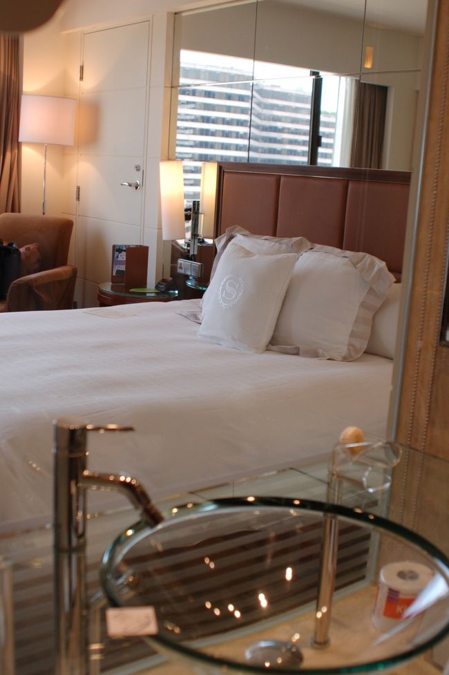 香港国際空港に午後１時１０分ごろ到着。なんやかんやでシェラトン香港ホテル＆タワーズには午後２時半過ぎに着く。ハーバービューを予約しており、１０階の部屋に入る。<br />外観は古くてぼろかったが、室内は清潔で使いやすかった。