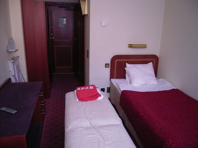 こちらの色が正しいです。窓側から、ドア方向を撮ってみました。ドアの右側がバスルームです。<br /><br />使わなかったので、気にもしませんでしたが、ズボンプレッサーとアイロンがありますね。