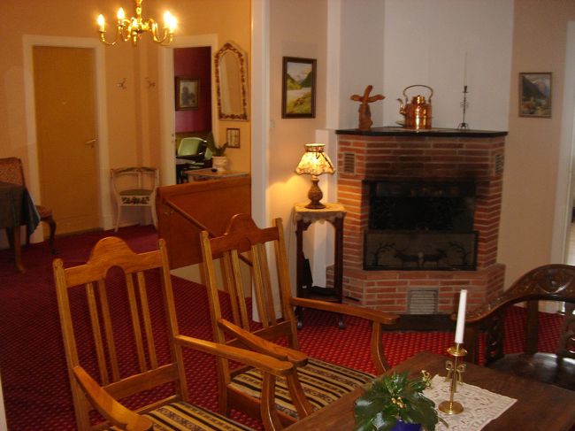 私達が泊まったMidtnes Pensjonatの中