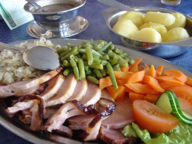 Midtnes Pensjonatの夕食　*ベーコンステーキ* <br />お芋と共に