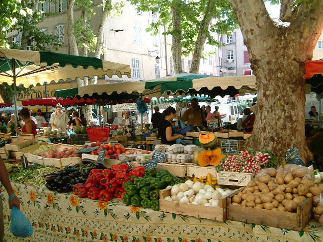 朝市が開かれていました。