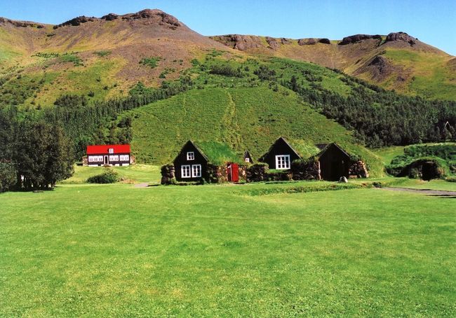 ここも緑と空の青に赤い屋根がとても映えてます。<br /><br />Ｓｋｏｇａｒの博物館で休憩＆ランチを取ることに決定。<br />ランチおいしかった〜（＾＾）<br />でも、とーーーーっても高かった（Ｔ▽Ｔ）<br />この値段が普通らしいですがね・・・<br />