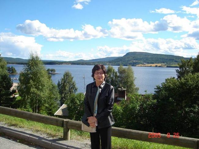 オスロ〜ソグネフィヨルド地区のフロムに向けて、３３０ｋｍのバスドライブの途中で。トイレタイム。2005.8.26