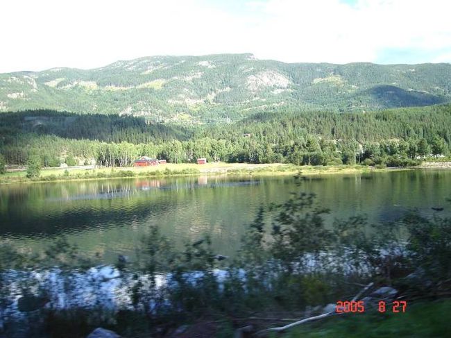 オスロ〜ソグネフィヨルド地区のフロムに向けて、３３０ｋｍのバスドライブの途中で車窓より。2005.8.26 