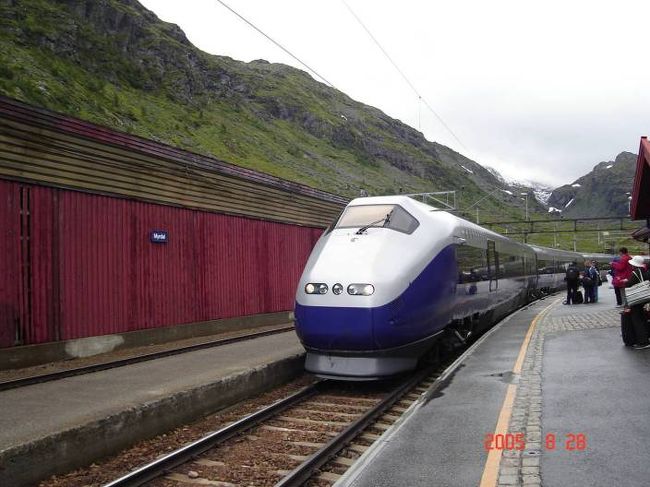 ミルダール〜オスロへばベルゲン鉄道に乗って。かっこいい列車。2005.8.27