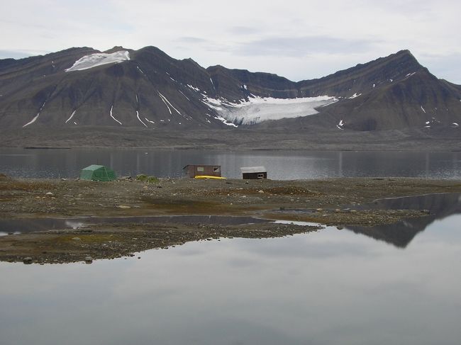 我がテントを望む。