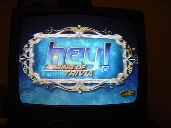 アメリカ版、トリビアの泉。<br />うわさには聞いていたが、実際見れてらっきー♪<br />と・・・<br />日本語版を英語にしただけでした。<br />しかも適当なかんじ・・<br />このチャンネル、風雲たけし城もやってておんなじ様な吹き替えの人だったし・・・<br />てっきりアメリカ人が出るバージョンだと思っていたのでがっかり