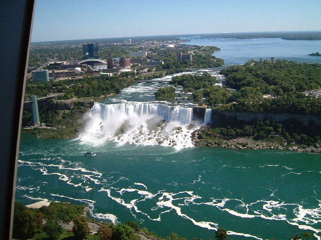 「スカイロンタワー」からみた「アメリカ滝」