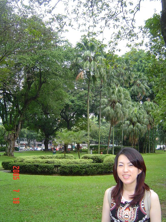 ＭＲＴドービー・ゴート駅に向かう途中で横切る広場？にて。<br />やっぱ木が南国。