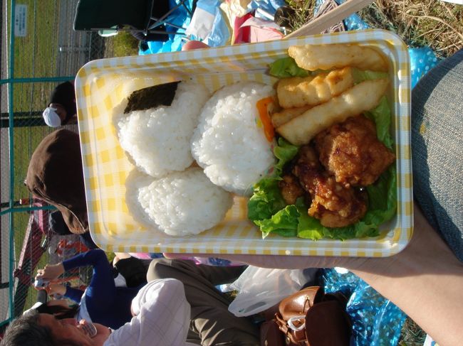 お世話になったお宅の奥さんが、おひるのお弁当を作ってくれました。涙でそうです。