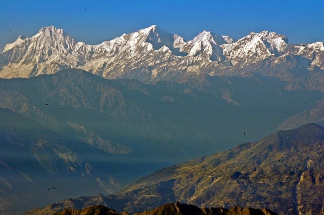 カトマンズ盆地のスモッグは、ここでもかなり影響があり。