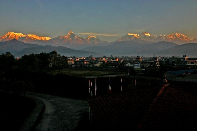 アンナプルナヒマールの全夕景です