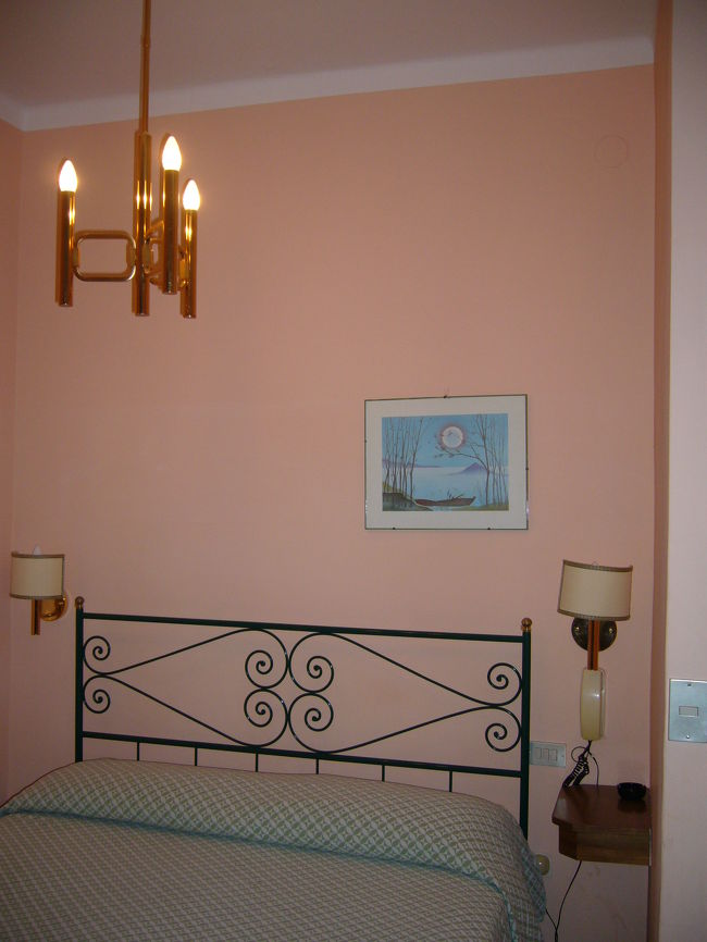 宿泊したお部屋です。<br />シングル（シャワー、WC）タイプ。<br /><br />ホテル内にはRestorante Terrazza Titanoを<br />併設しています。<br /><br />今夜の夕食は、ここでとることにしました。