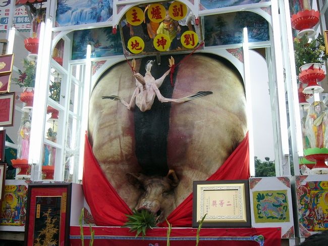 子供の頃は父に連れて一度だけ見たことある、久し振りにこんなに太い雄豚を見ていました！ちょっと怖かったけど、こいつは二番目です。って上に縛れたガチョウはいったいなんの用ですか？