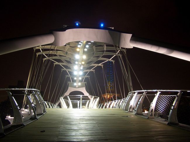 農２１橋を渡って、住宅地から光の塔側に向かいました。やっぱりこの橋はＣＡＰＣＯＭ社の名作、鬼武者２の恐竜骸骨橋みたいでしょ！？<br />じゃー、今日はここまでね、お疲れ様！