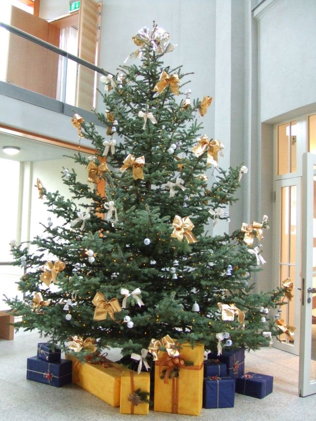 マイセン陶器工房にて。<br />ちょっとみにくいけど、マイセン焼きの飾りです。