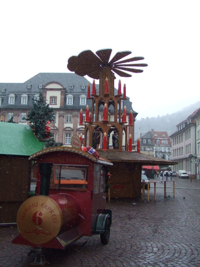 ハイデルベルクは朝早かったのでまだマーケットのお店はお休みでした。