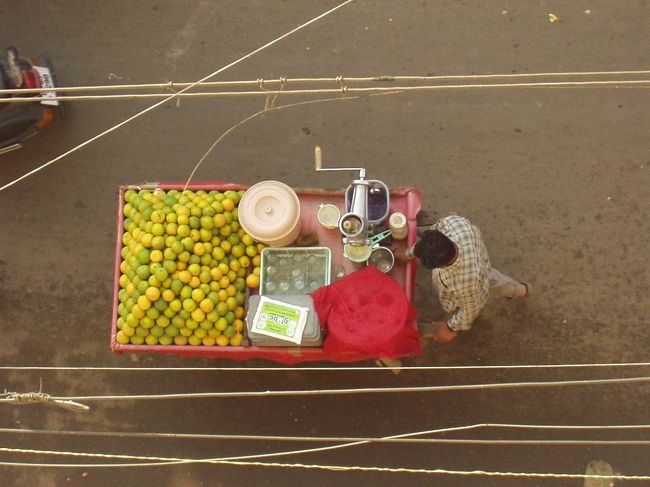 上から見たジュース屋さん
