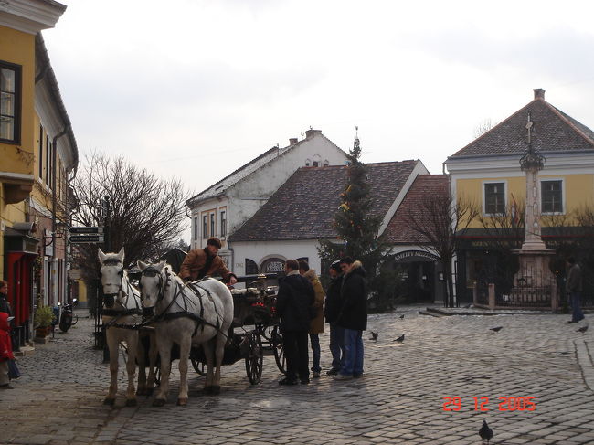 中央広場と馬車