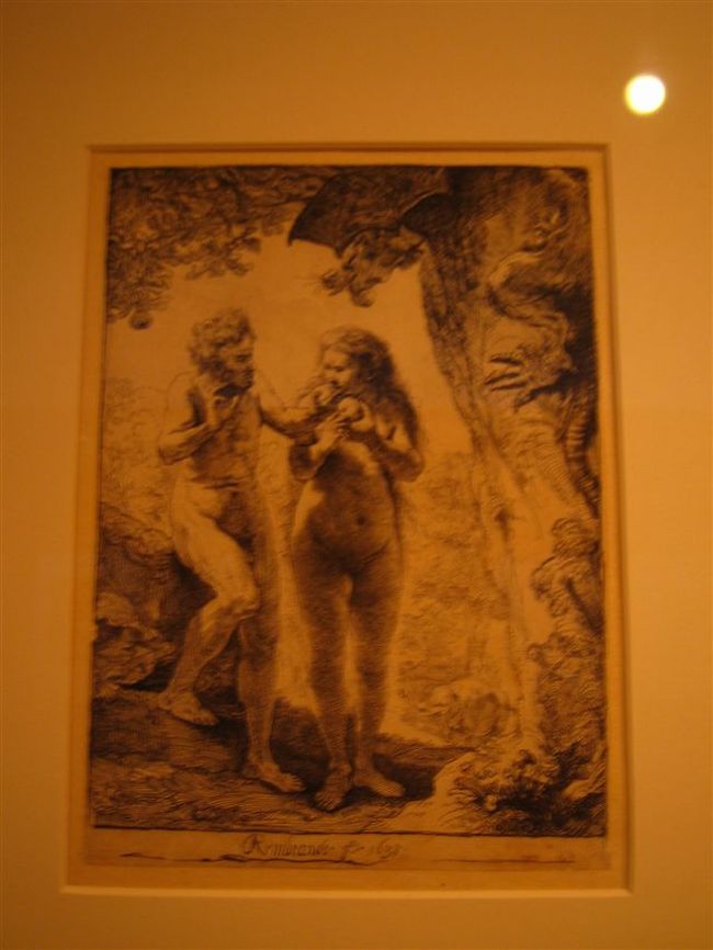 レンブラント博物館にあった、彼のエッチング作品。<br />なんでも珍しいものだとか。。。