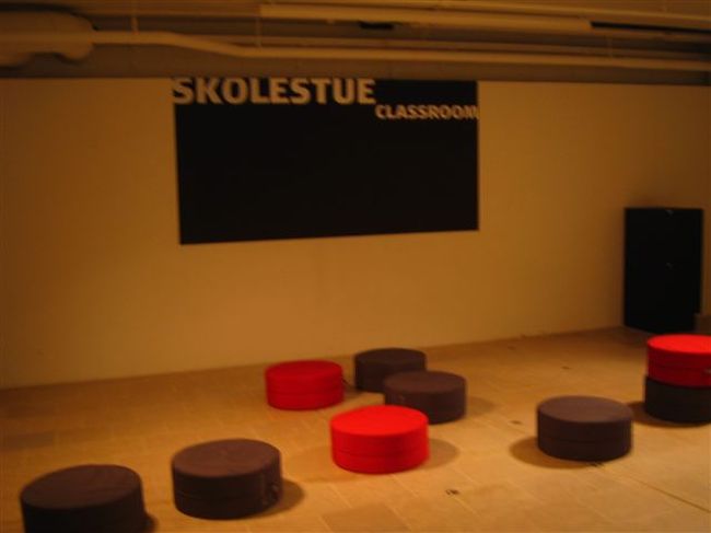 地下の展示ルーム。<br />『未来の教室』というコンセプト。