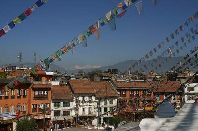 カトマンズから見えるヒマラヤの山々