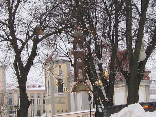 木に飾られているオーナメント?<br />にしちゃデカイわ・・・