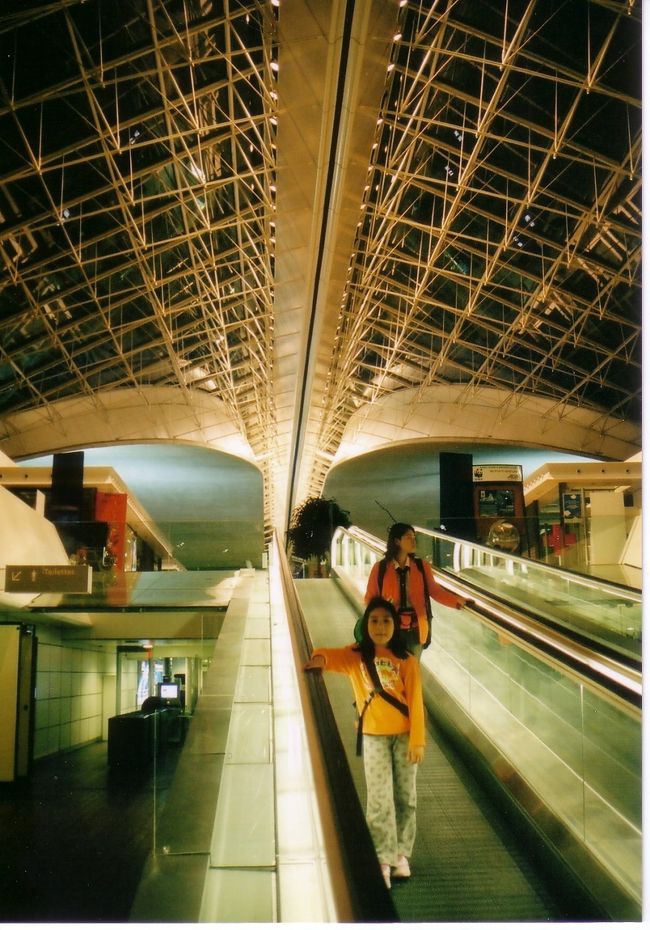 ポール・アンドリュース設計のCDGは、白鳥が翼を広げたようなデザインで美しい。(その後、連絡通路が崩落するアクシデントがあったが・・・）