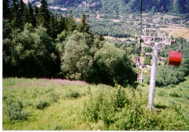 写真ではわかりにくいが、リフトの下には、ヤナギランの群生が広がって、一面のピンク色。