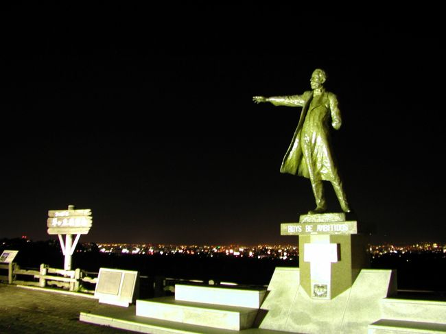 時間を変えてもう一枚．<br />背景は札幌市内の夜景です．