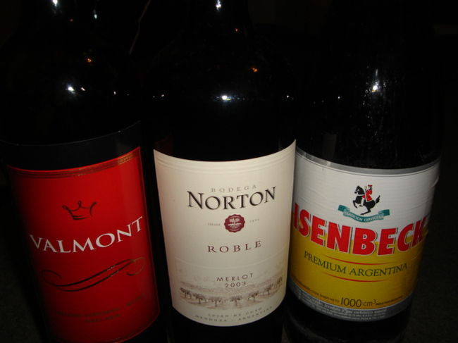いったん部屋に戻って着替えてからさっそくミロンガにＧｏ！<br />アルゼンチン最初のミロンガは<br />La Viruta<br />http://www.lavirutatango.com/<br />こちらタンゴ以外にもサルサ、ロックンロールまでクラスがあります！ホールも大きいし雰囲気的に初心者でも大丈夫な雰囲気ですが上手な人もたくさんです。うっとりといいたいところだけど私はおろおろなしちゃってあんまり踊れませんでしたが地元のおじちゃんたちとお話できて満足です（笑）３時ごろまで踊ってくたくたになりました。<br /><br />さてさてホテルに戻ってスーパーで買って置いたワインをあけました。この日飲んだのは写真左の<br />Valmont(pinot noir)です。すっごく飲みやすいワインでしかもお安い（１０ペソ）ので日本にも持って帰りました〜♪