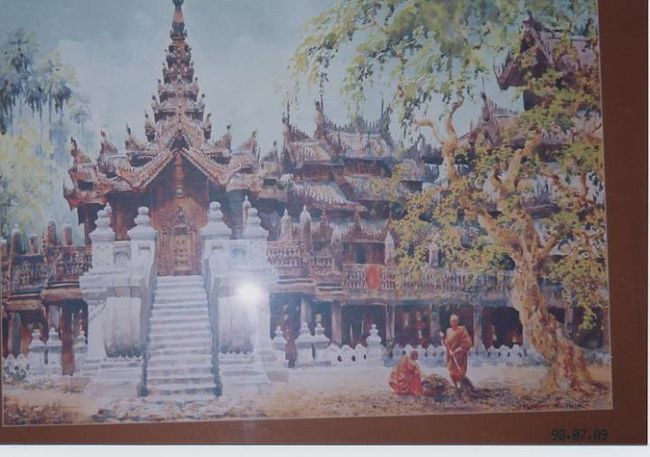 ミャンマー。シェモードパゴダの絵を撮影した