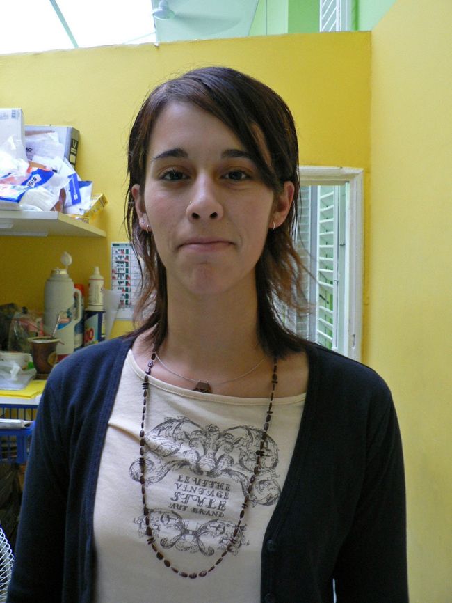 ホステルのスタッフ。<br />