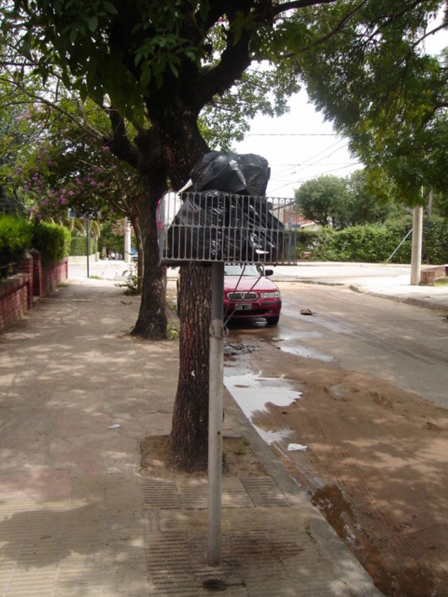 野良犬の多いアルゼンチンならではのゴミ置き場。