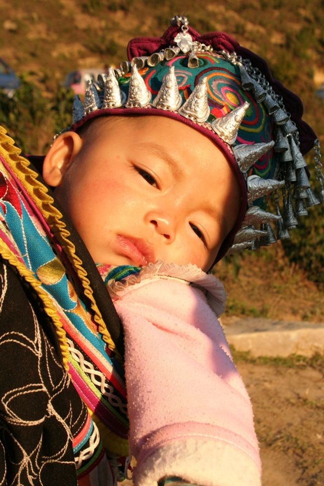 ハニ族の子供。可愛い！