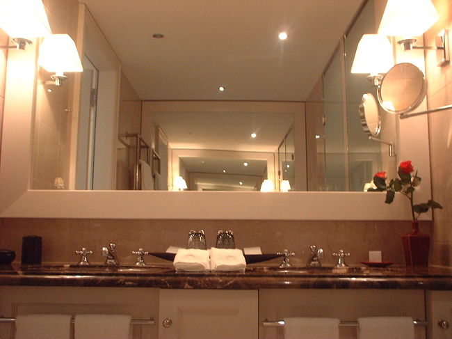 バスルームも広々してるし。<br />セパレートシャワールームはやっぱりいいなぁ。