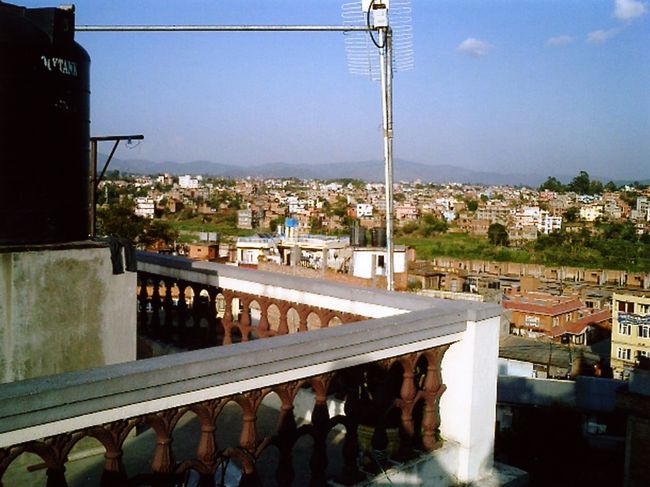 さんのお宅の屋上から見た景色。