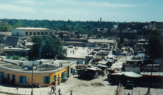 当時トルファンで一番高いと思われる建物からの眺め。