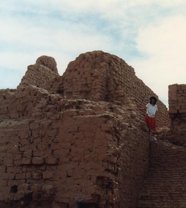 高昌故城の遺跡を探索中。<br />こういうところ大好き♪<br />Photo by K