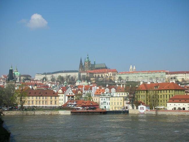 カレル橋からプラハの町並みを眺めました。美しすぎます。