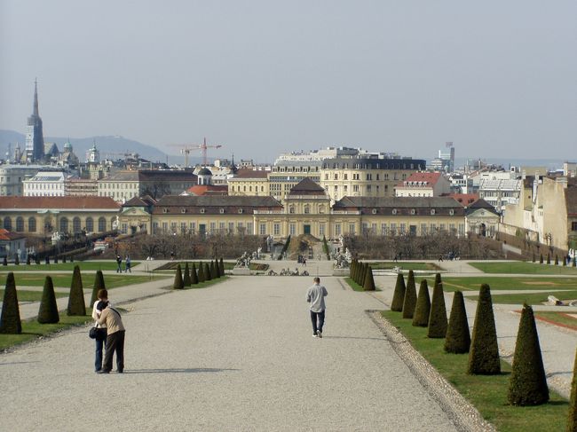 夕食はテリーヌ、サラダ、ウィナーシュニッツェルにチョコレートケーキ。外の店は日曜日なのでしっかりお休み。ザッハートルテは食べなかった。