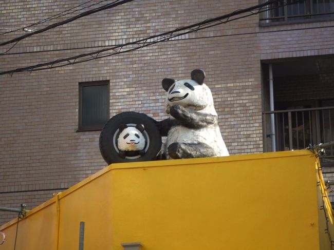 中華街にてパンダ発見♪