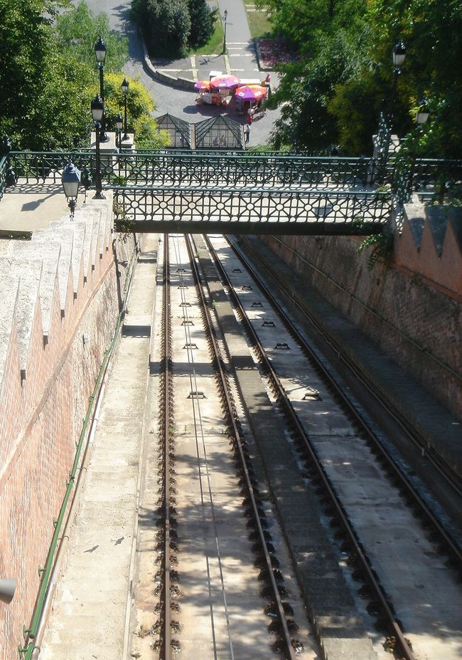 ブダ王宮の丘のケーブルカー