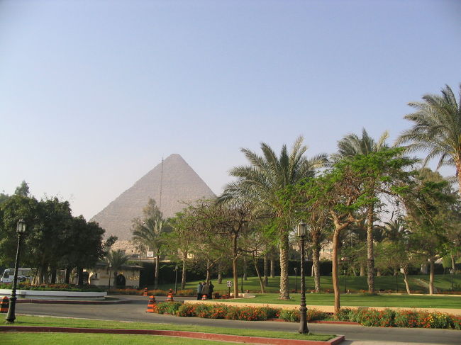 ホテルの庭から。